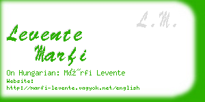 levente marfi business card